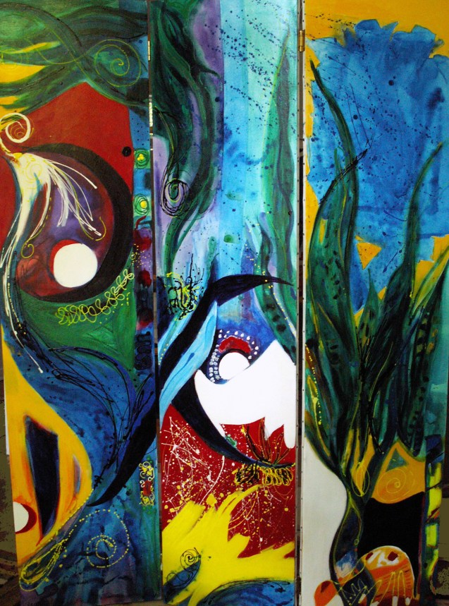 Triptyque Acrylique